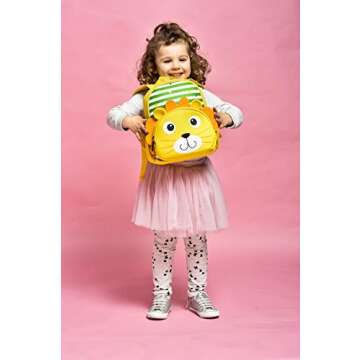 KK CRAFTS Preschool Backpack Toddler Neoprene Animal Schoolbag Lunch backpack for Kids Boys Girls(Lion)