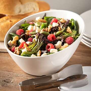 CFS 5554437 Balsam Melamine Angled Salad Bowl, 26 fl. oz, Bavarian Cream" )