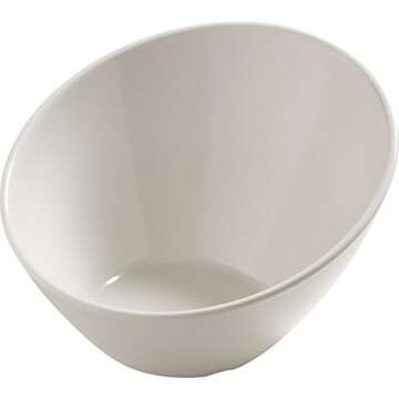 CFS 5554437 Balsam Melamine Angled Salad Bowl, 26 fl. oz, Bavarian Cream" )
