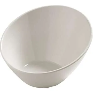 CFS 5554437 Balsam Melamine Angled Salad Bowl, 26 fl. oz, Bavarian Cream" )