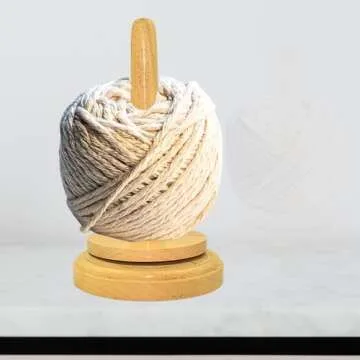 NAAZ Wood Arts® Elegant Yarn Holder with Twirling Mechanism for Effortless Crafting
