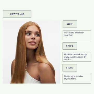 Maria Nila Cream Heat Spray, 5.1 Fl Oz / 150 ml, Protects Hair when Using Heating Tools, Pea Protein Prevents Split Ends, 100% Vegan & Sulfate/Paraben free