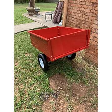 Haul Master 10 Cu. Ft Trailer Cart for Lawn & Garden