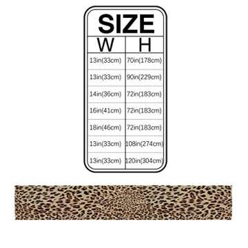 T&H XHome Linen Burlap Table Runner Dresser Scarves, Leopard Print Table Runners for Family Dinners or Gatherings, Indoor or Outdoor Parties, & Everyday Use 16x72 inches(41 x 183cm)