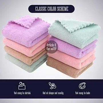 Super Soft Burp Cloths 8 Pack - Thick Baby Washcloths - Extra Absorbent - Perfect Size Large 20" by 10" - Light and Easy to Carry - Milk Spit Up Rag - Burpy Cloths for Unisex, Boy, Girl - Multicolored