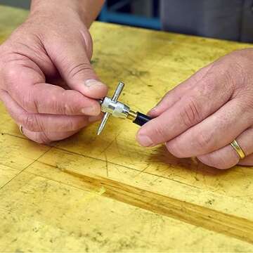 Slime 20088 Valve Tool, 4-Way, Plus Valve Cores for All Types of Tire