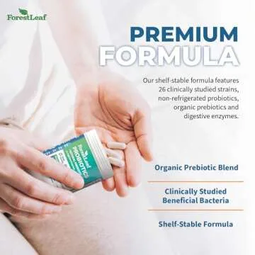 Probiotics for Men and Women, 100 Billion CFU, 26 Unique Strains, Men's and Women's Probiotic and Prebiotics Support Digestive Health, Gut Wellness, Energy, Mood, Immune, PH Balance (30 Caps)