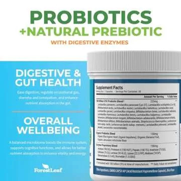 Probiotics for Men and Women, 100 Billion CFU, 26 Unique Strains, Men's and Women's Probiotic and Prebiotics Support Digestive Health, Gut Wellness, Energy, Mood, Immune, PH Balance (30 Caps)