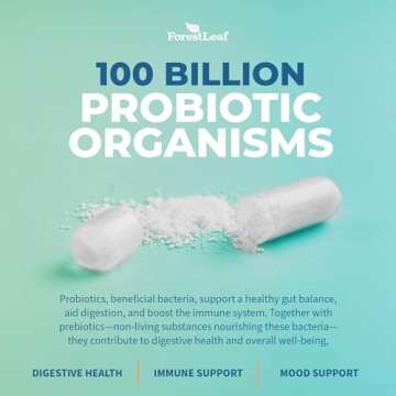 Probiotics for Men and Women, 100 Billion CFU, 26 Unique Strains, Men's and Women's Probiotic and Prebiotics Support Digestive Health, Gut Wellness, Energy, Mood, Immune, PH Balance (30 Caps)