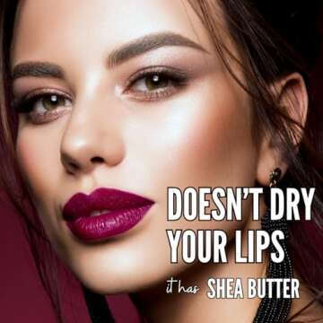 Mynena Berry Red Long-Lasting Matte Liquid Lipstick Intense Color Smudge-Proof & Waterproof Comfortable Hydrating Shea Butter Vegan & Cruelty-Free | Lisy