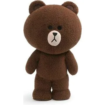 GUND LINE Friends Brown Plush Stuffed Animal Bear 14"