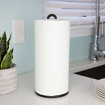 Spectrum Diversified Euro Paper Towel Holder, Black