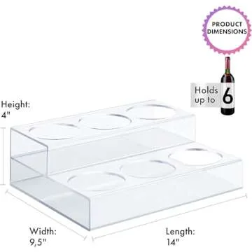 Torani Syrup Rack Coffee Bar Accessories, Coffee Syrup Organizer (6-Bottle Holders)