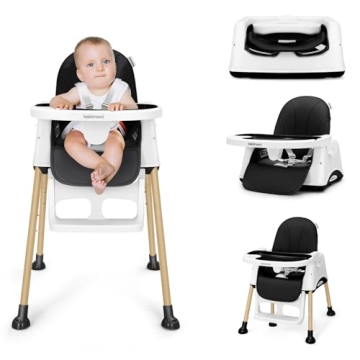 babimoni 3 in 1 High Chairs for Babies and Toddlers, Convertible High Chair, High Chair with Foot Re...