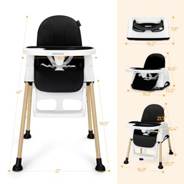 babimoni 3 in 1 Convertible High Chair for Babies