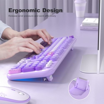 MOFII Colorful Wireless Keyboard and Mouse Combo Set
