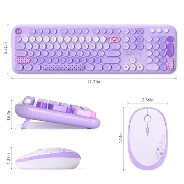 MOFII Colorful Wireless Keyboard and Mouse Combo Set