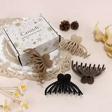 Canitor Extra Large Hair Clips for Thick Hair - 4 Pcs