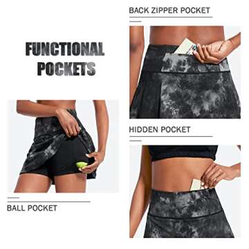 BALEAF Women's 13" Tennis Skirt - Stylish and Comfy