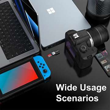 Rocketek Aluminum USB 3.0 Portable Memory Card Reader Adapter for Micro SD Card/TF Card Reader Adapter