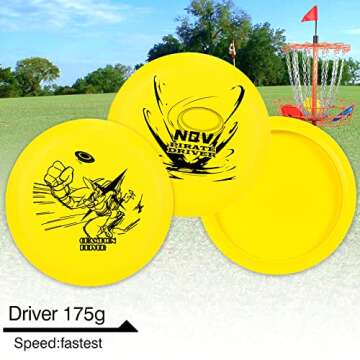 NQV Disc Golf Set with Bag,Disc Golf Beginner Set,6 Pack Flying Discs with Putters Drivers Mid Range...