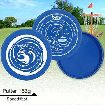 NQV Disc Golf Set with Bag,Disc Golf Beginner Set,6 Pack Flying Discs with Putters Drivers Mid Ranges+1 Disc Golf Bag for Beginners (Blue)