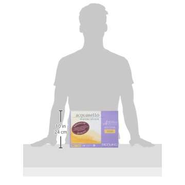 Fabriano Artistico Acquarello, Extra White, Fine Grain, Cold Pressed, 23 x 30.5 cm, 20 Sheets, 300 g/m², Artists' Watercolour Cardboard, Pad Glued on 4 Sides, 23 x 30,5 cm