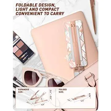 i-Blason Cosmo Laptop Stand, Adjustable Portable Computer Stand Aluminum Alloy Laptop Riser Holder with Multi-Angle Stand Compatible with MacBook Pro/MacBook Air, 7-17.3" Laptops and Tablets (Marble)