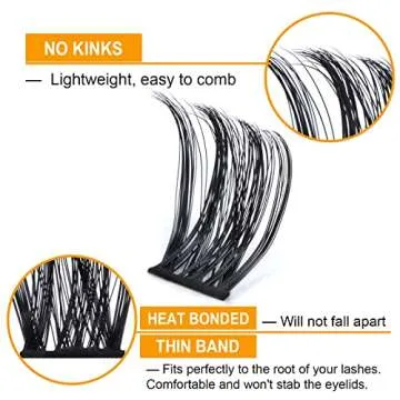 Lash Clusters B05 D Curl 8-16mm DIY Eyelash Extensions 72 Clusters Lashes B&Q LASH Fluffy Individual Lashes Cluster DIY at Home (B05,8-16MIX)