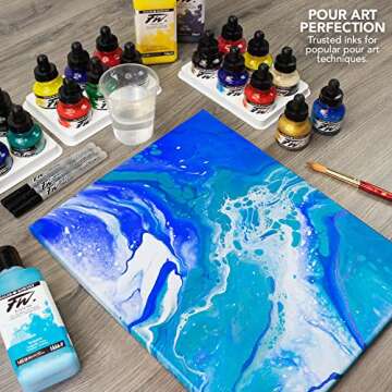 Daler-Rowney FW Acrylic Ink Bottle Process Magenta - Versatile Acrylic Drawing Ink for Artists and Students - Permanent Calligraphy Ink - Archival Ink for Illustrating and More