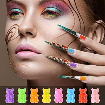 TUPARKA 120 Gummy Bear Charms for Crafts & Decorations