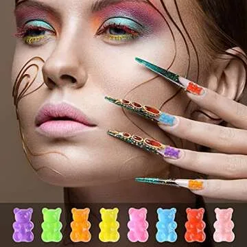 TUPARKA 120 Gummy Bear Charms for Crafts & Decorations