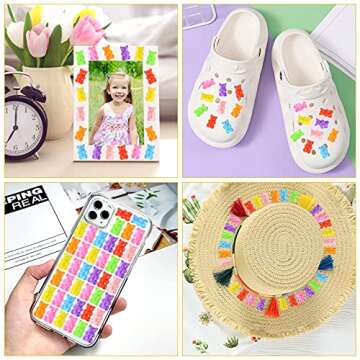 TUPARKA 120 Gummy Bear Charms for Crafts & Decorations