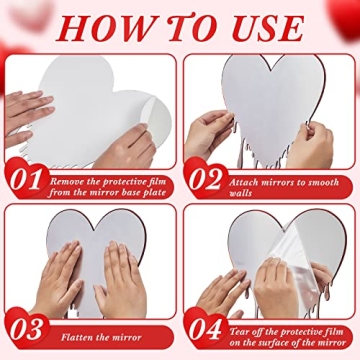 Yulejo Acrylic Heart Mirror Modern Melting Home Decor