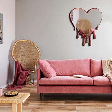 Yulejo Acrylic Heart Mirror Modern Melting Home Decor