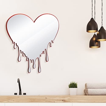 Yulejo Acrylic Heart Mirror Modern Melting Home Decor