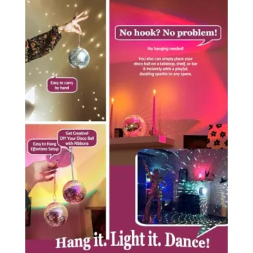 Youdepot Disco Ball 4 Inch 2-Pack Stunning Party Decor