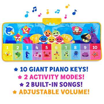 WowWee Baby Shark Interactive Piano Dance Mat