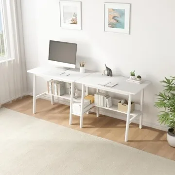 NELYE 2-Person Writing Desk for Home Office and Study