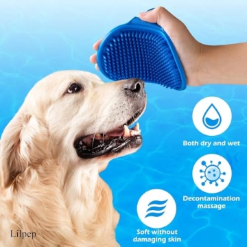 Lilpep Pet Shampoo Bath Brush Soothing Massage Grooming Tool