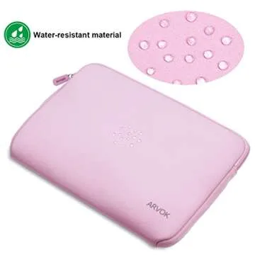 Arvok 13 13.3 14 Inch Laptop Sleeve Case for MacBook Pro/MacBook Air 13-14 inch, Water-Resistant Notebook Chromebook Computer Pouch, Carrying Bag Cover for HP/Dell/Lenovo/Asus/Acer, Pink