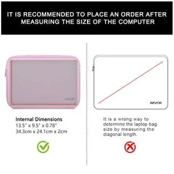 Arvok 13 13.3 14 Inch Laptop Sleeve Case for MacBook Pro/MacBook Air 13-14 inch, Water-Resistant Notebook Chromebook Computer Pouch, Carrying Bag Cover for HP/Dell/Lenovo/Asus/Acer, Pink