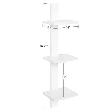 Kate and Laurel Udell 3-Tier Floating Wall Shelf