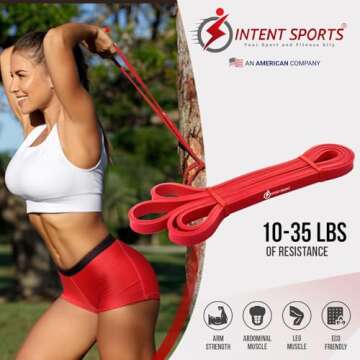 Intent Sports Pull up Assist Band (Red)
