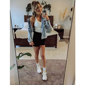 HeyNuts Women's High-Waisted Biker Shorts: Stylish & Comfortable