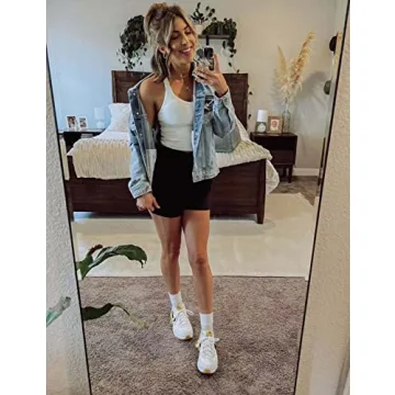 HeyNuts Women's High-Waisted Biker Shorts: Stylish & Comfortable