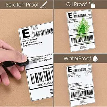 Pacific Mailer 4x6 Thermal Labels Direct Thermal Shipping Labels 1000 Fanfold Labels
