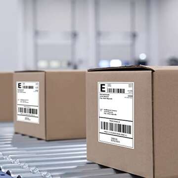 Pacific Mailer 4x6 Thermal Labels Direct Thermal Shipping Labels 1000 Fanfold Labels