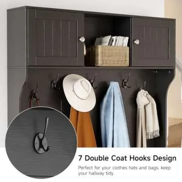 ONBRILL 78.7" Hall Tree Entry Bench with Shoe Storage