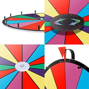 Smartxchoices 24" Adjustable Prize Wheel for Events